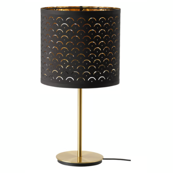 IKEA NYMÖ / SKAFTET Table lamp, black brass/brass
