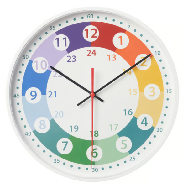 IKEA KORVTRÄD Wall clock, multicolour, 28 cm