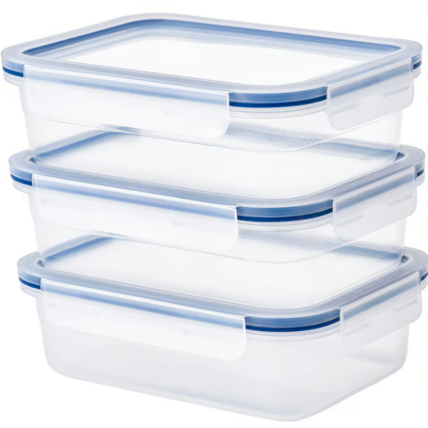 IKEA 365+ Food container with lid, rectangular/plastic, 1.0 l (Set of 3)