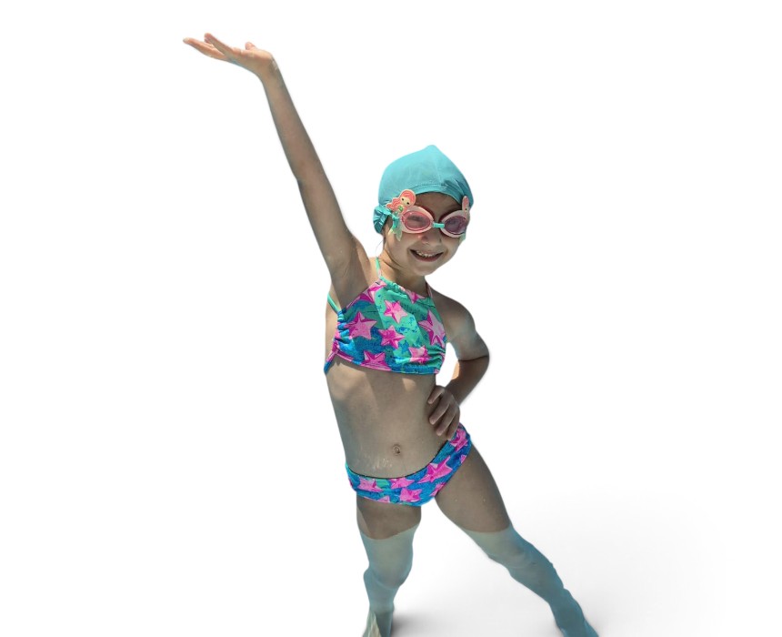 Siri-1.jpg Kids Print Swimsuit, Ages 2 to 12 - Image 1