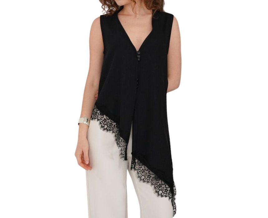 Sleeveless-V-Neck-Top-1-1.jpg Sleeveless V-Neck Top - Image 1