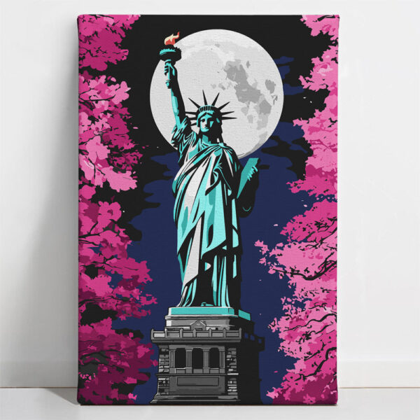 Statue of Liberty Under Moonlight - Paint By Numbers Kit