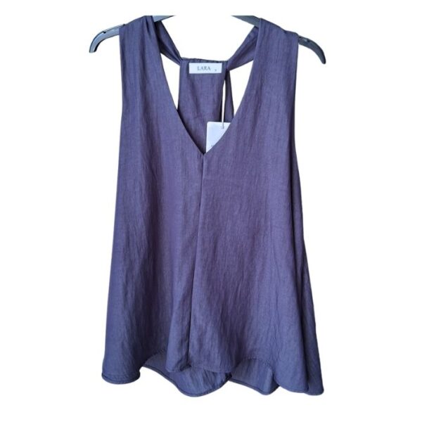 Denim Open Back Top