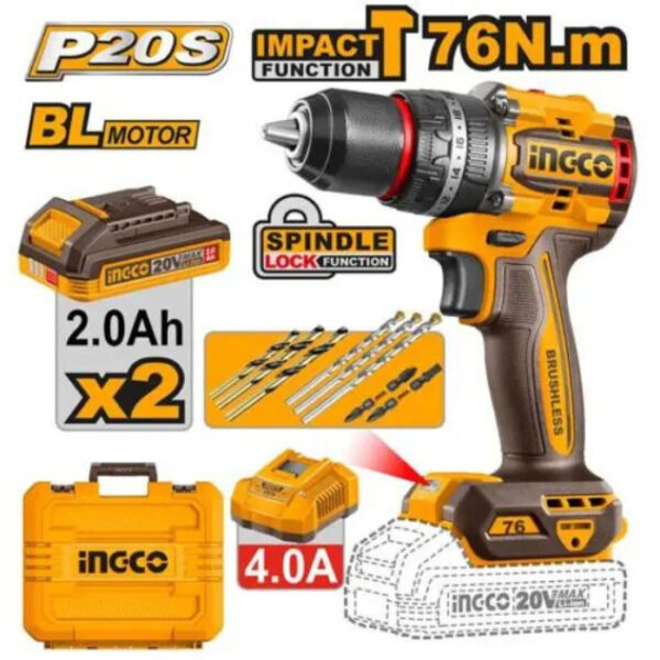 20V Brushless Cordless Impact Drill