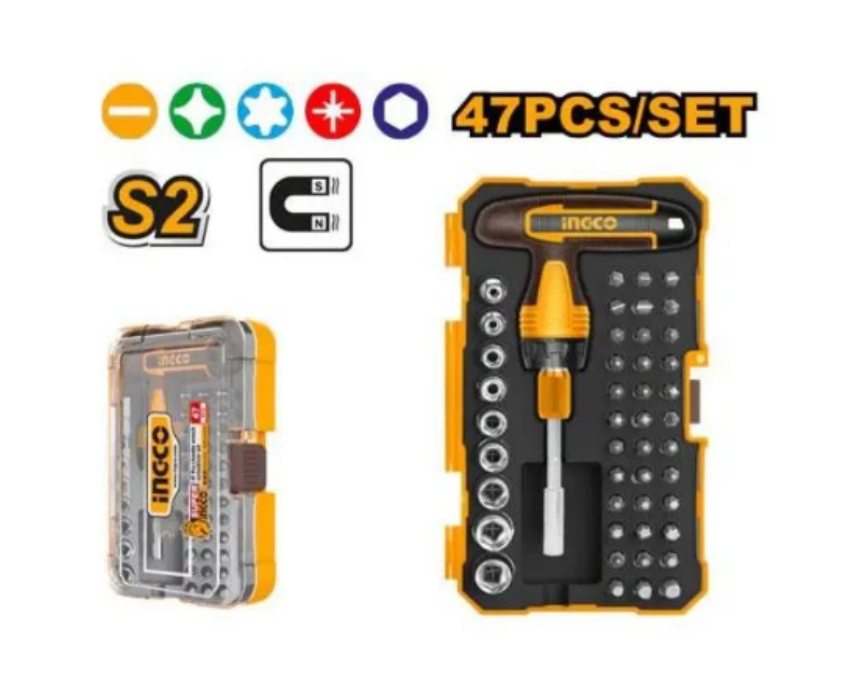 Untitled Project (15) 47Pc Ratchet Screwdriver Set INGCO - Image 1