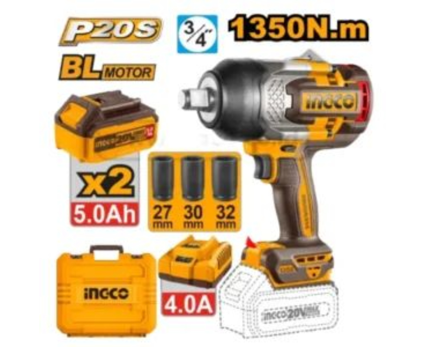 Untitled Project (4) 20V 1350Nm Impact Wrench Kit - Image 1