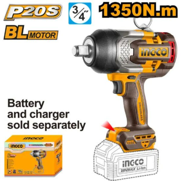 20V 1350Nm Bare Impact Wrench