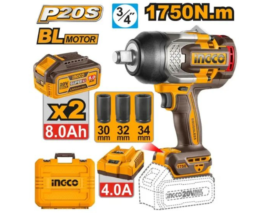 Untitled Project (8) Industrial Cordless Impact Wrench INGCO - Image 1