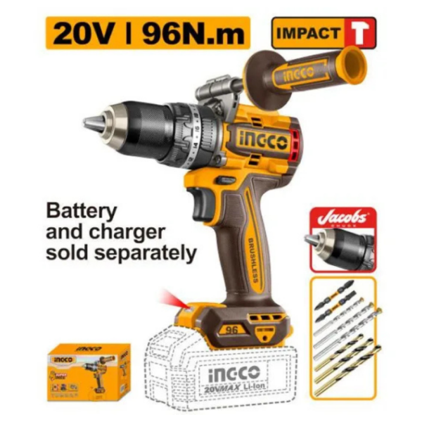 Cordless Brushless Impact Drill INGCO