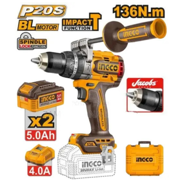 High Torque Cordless Impact Drill INGCO