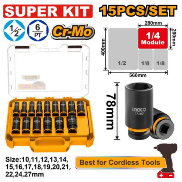 Deep Impact Socket Set INGCO