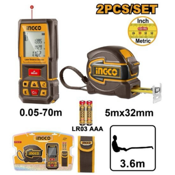 Laser Distance Measure Kit INGCO