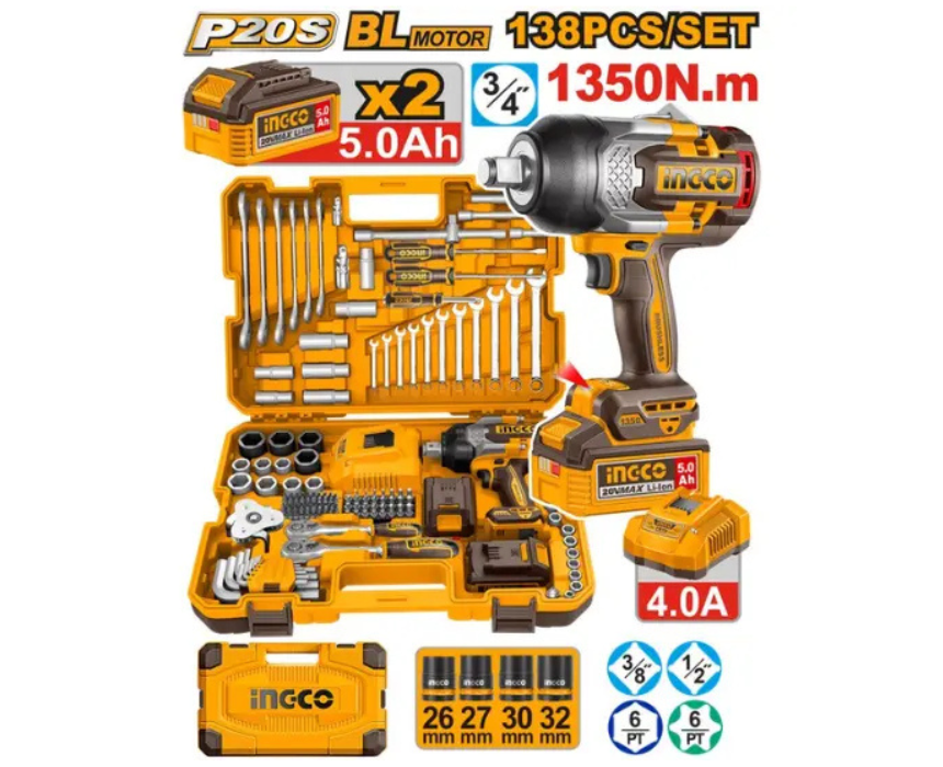 Untitled design (15) Cordless Impact Wrench Set INGCO - Image 1