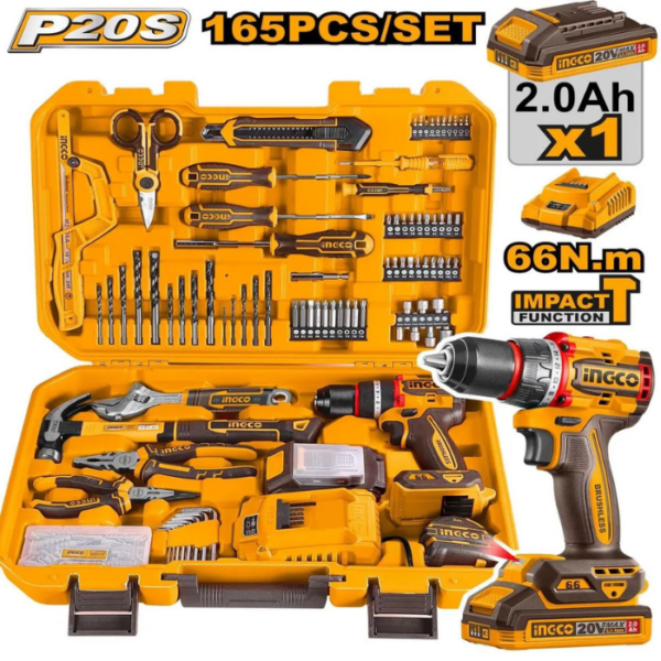 Cordless Impact Drill Tool Set INGCO