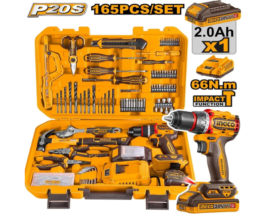 Untitled design (16) Cordless Impact Drill Tool Set INGCO - Image 1