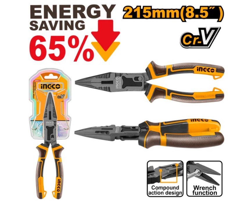 Untitled design (19) Long Nose Pliers Heavy Duty INGCO - Image 1