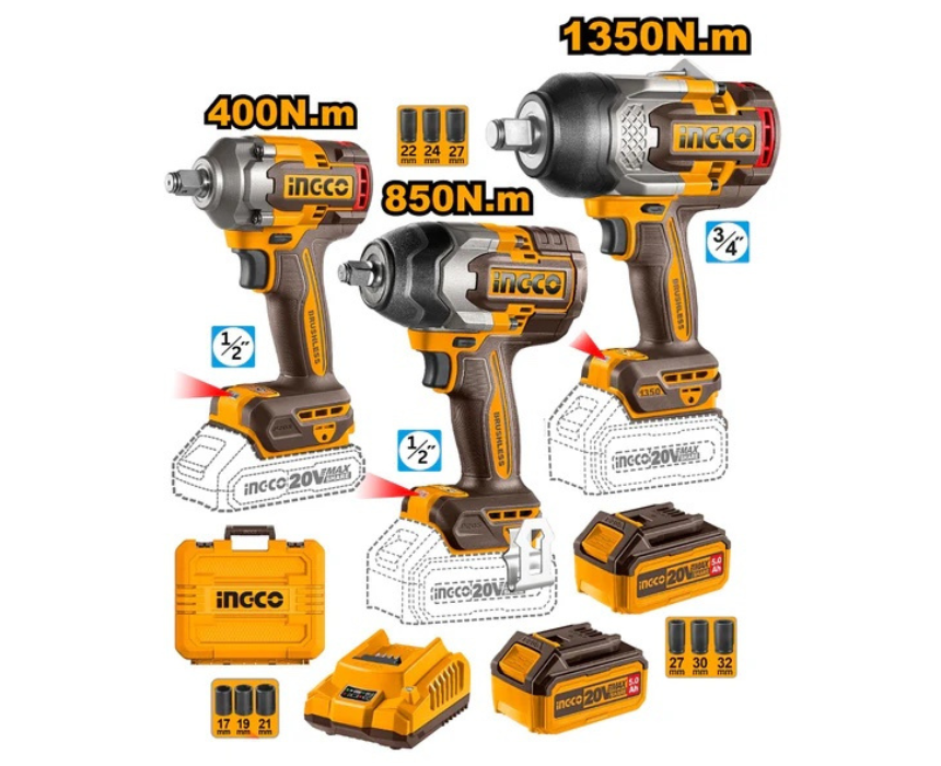 Untitled design (25) Cordless Impact Wrench Kit INGCO - Image 1