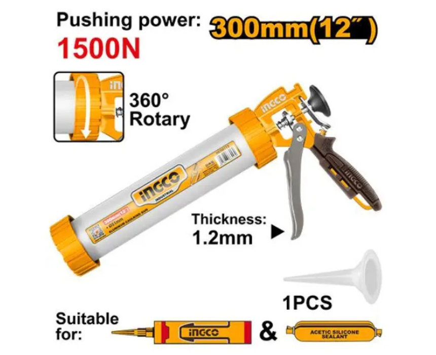 Untitled design (29) Aluminum Caulking Gun INGCO - Image 1