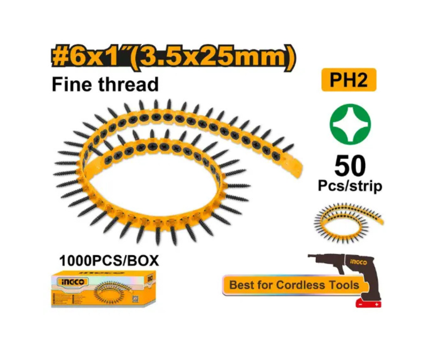 Untitled design (30) Drywall Screws Fine Thread INGCO - Image 1
