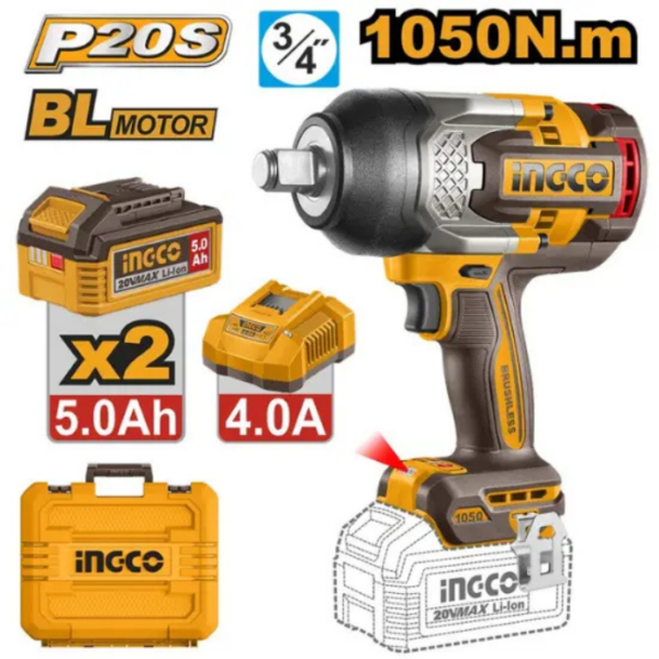 Cordless Impact Wrench Kit INGCO