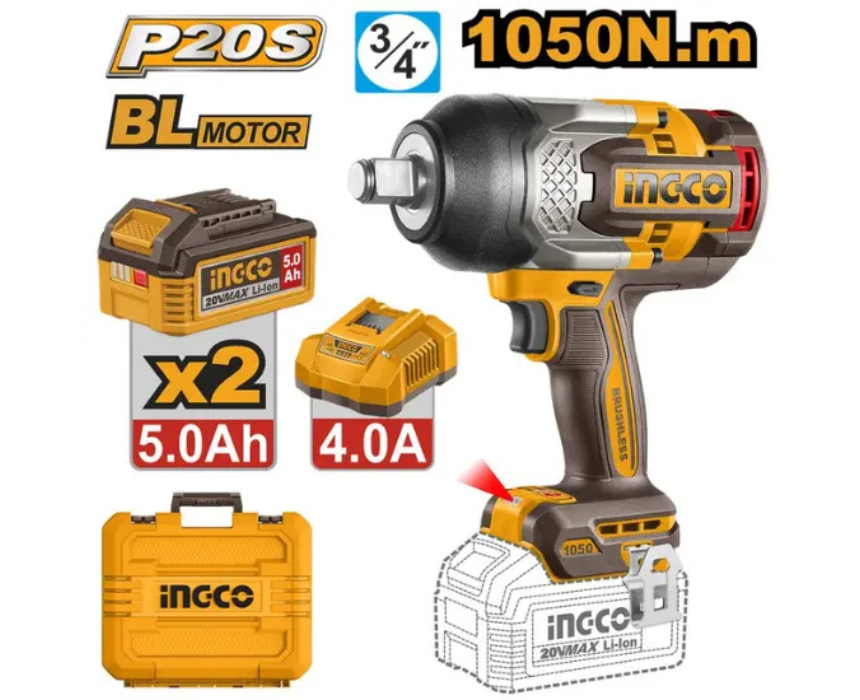 Untitled design (52) Cordless Impact Wrench Kit INGCO - Image 1