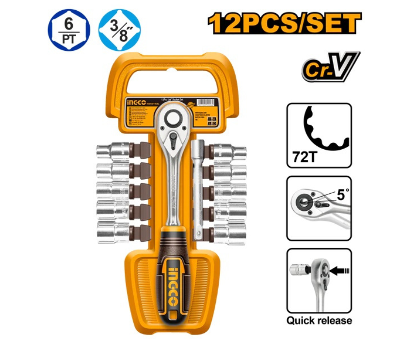 Untitled design (6) Socket Wrench Set Ratchet INGCO - Image 1