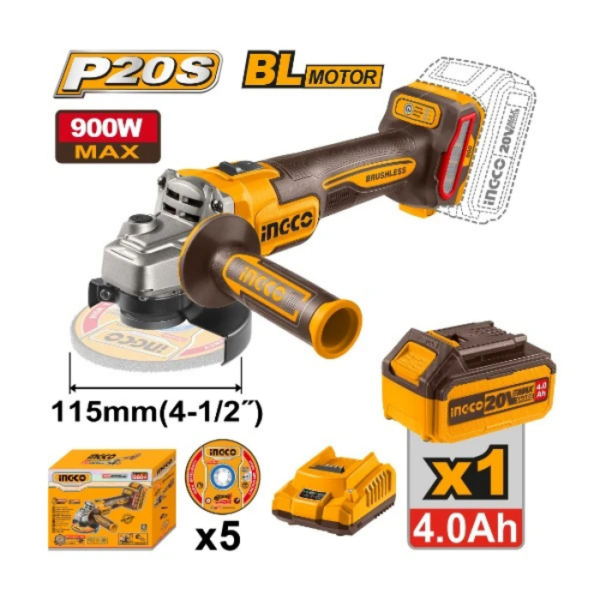 Cordless Angle Grinder Kit INGCO