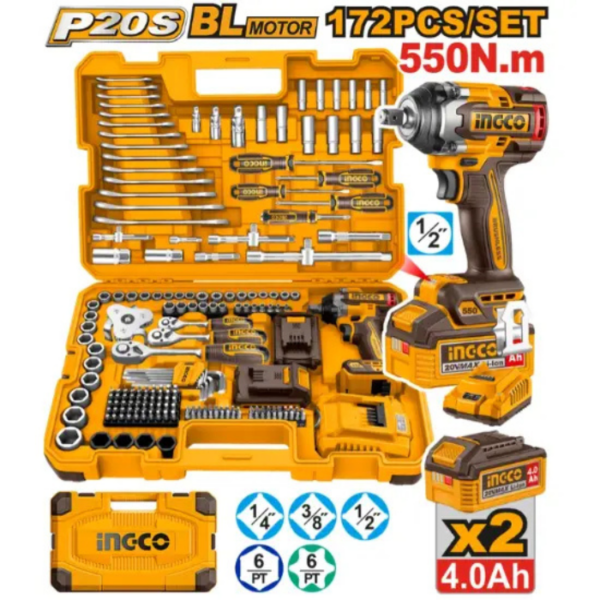 Cordless Impact Wrench Set INGCO