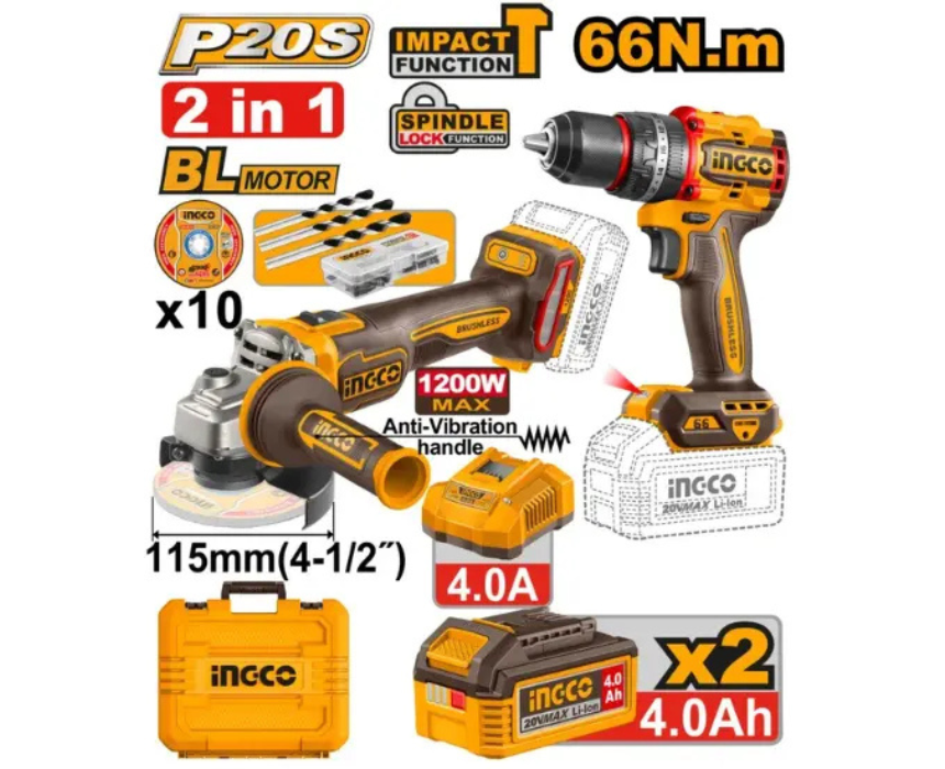 Untitled design (69) Cordless Power Tool Kit INGCO - Image 1