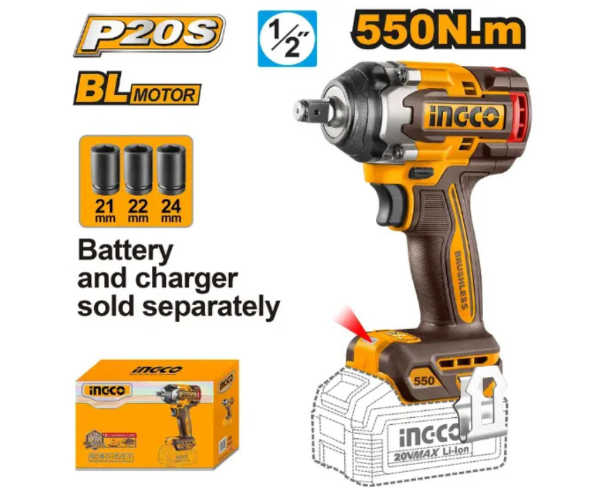 Untitled design (7) Cordless Impact Wrench INGCO - Image 1
