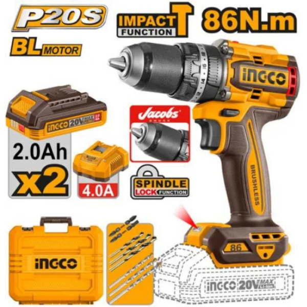 Brushless Impact Drill INGCO