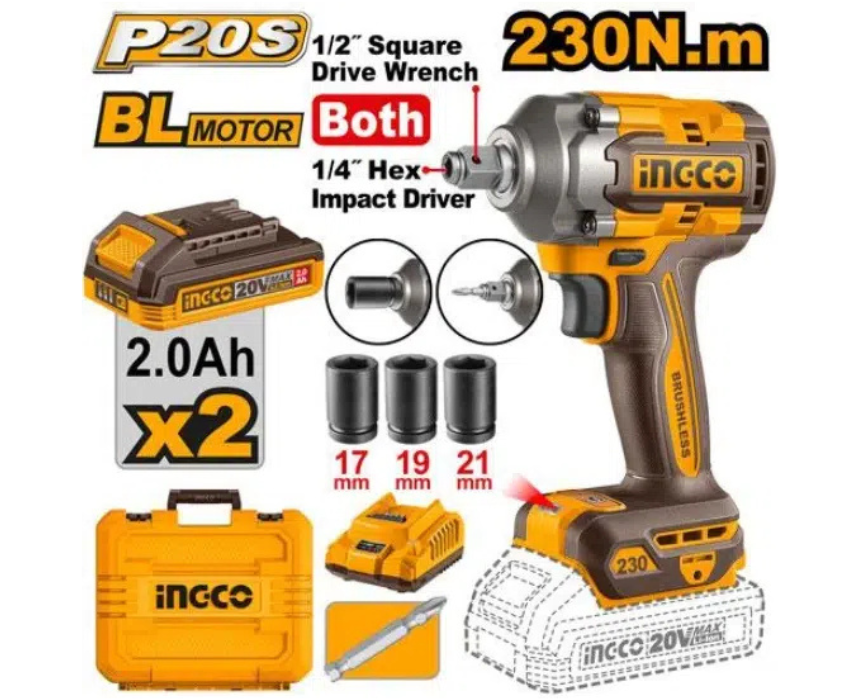 Untitled design (74) Cordless Impact Wrench INGCO - Image 1