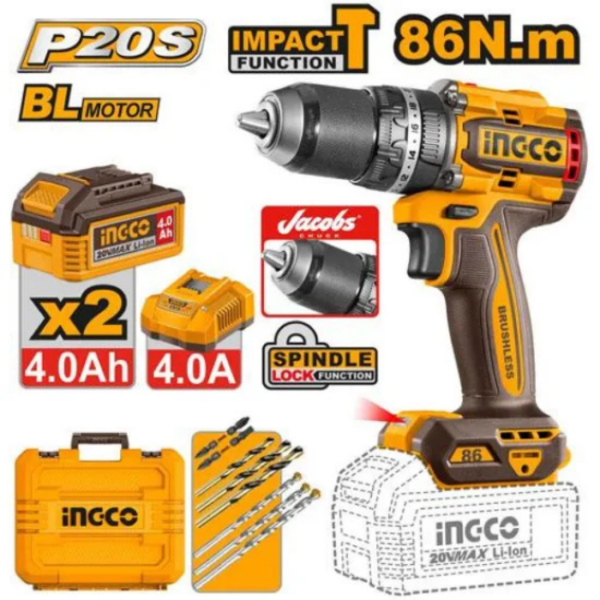 Brushless Impact Drill INGCO