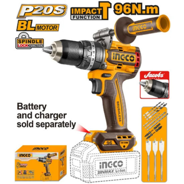 Brushless Impact Drill INGCO