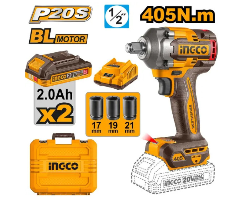 Untitled design (8) Cordless Impact Wrench INGCO - Image 1