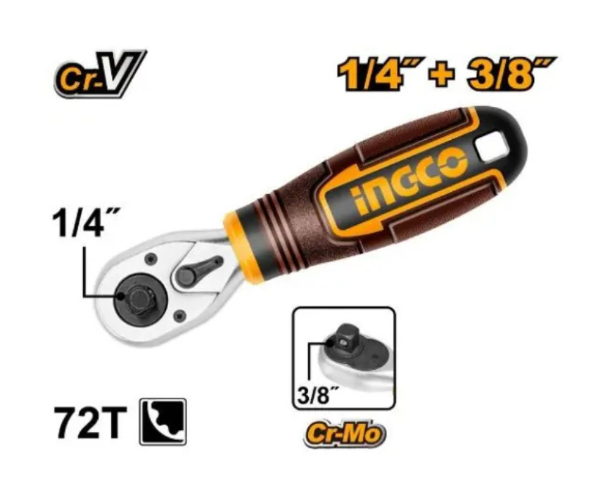 Untitled design (87) Stubby Ratchet Handle INGCO - Image 1