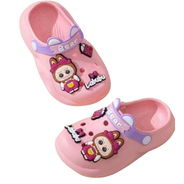 Labubu Pink Slippers Crocs Style (Sizes 18–23)