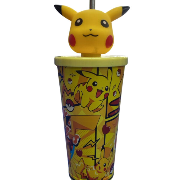Pikachu 550ml Water Cup with Straw