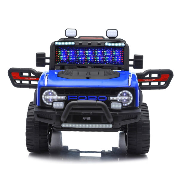 Electric Blue Ride-On Off-Road Jeep