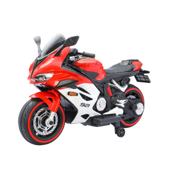 Red Electric Sports Motorcycle