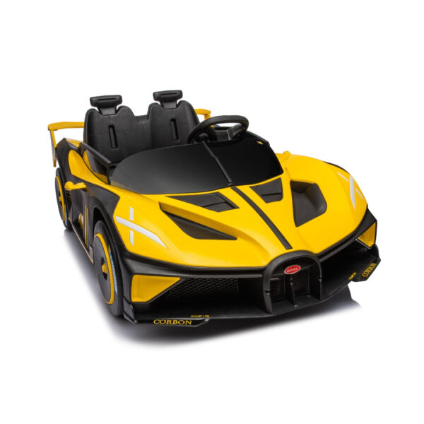 Bugatti-Style Electric Ride-On Car - Yellow