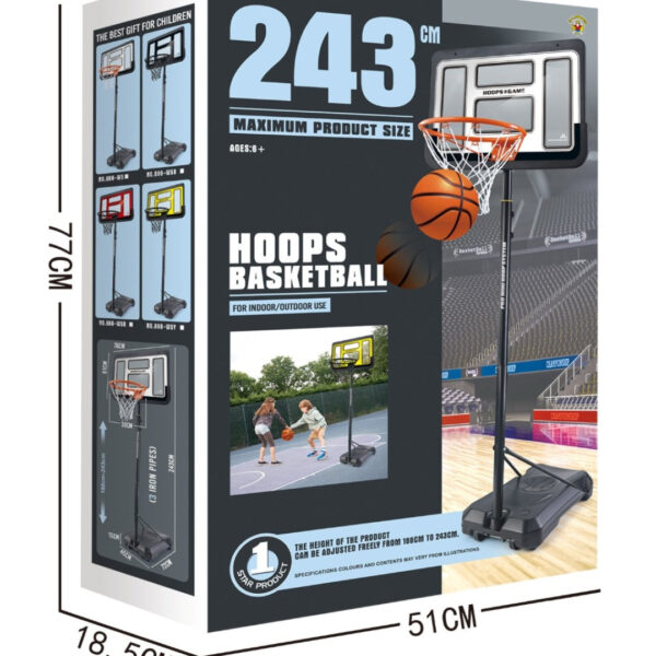 Adjustable Basketball Hoop – 243 cm