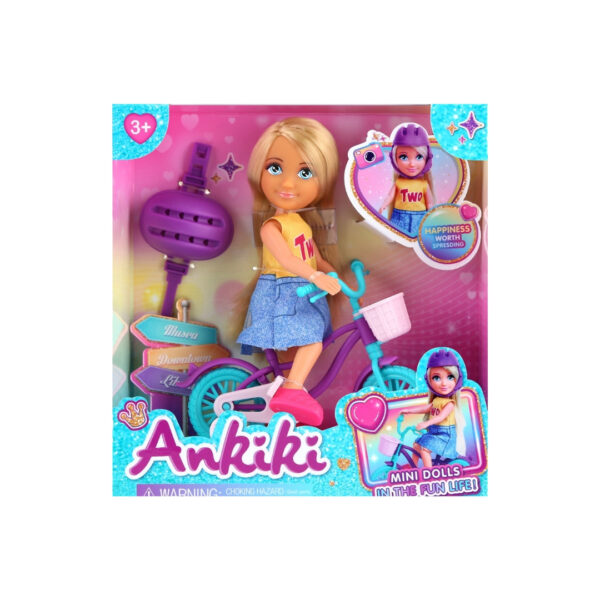 Ankiki Doll with Bicycle Playset