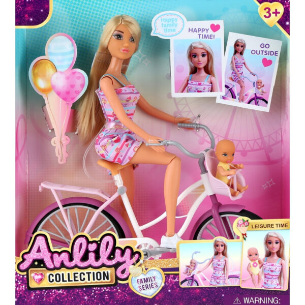 Anlily Doll Set with Bicycle and Baby