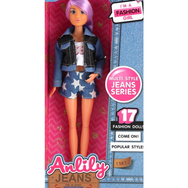 Anlily Purple Hair Jeans Doll