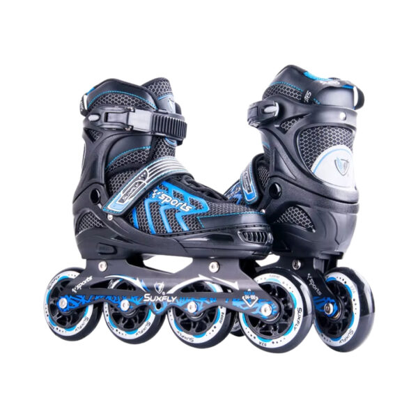 Adjustable Black & Blue Roller Skates (42-45)