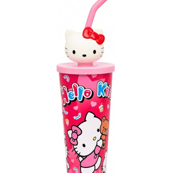 Hello Kitty Water Cup with Straw 550ML