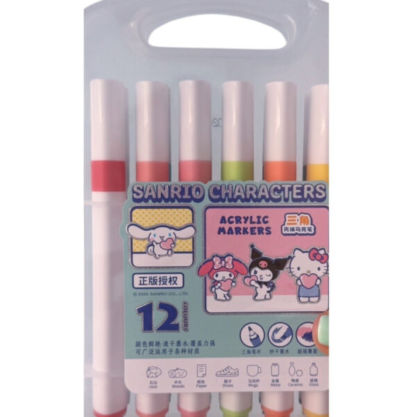 Sanrio 12PCS Acrylic Markers Set