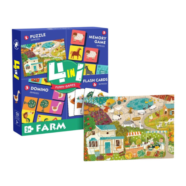 4-in-1 Farm Educational Game Set