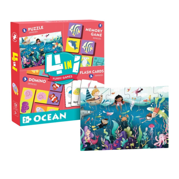 Ocean 4-in-1 Learning Game Set